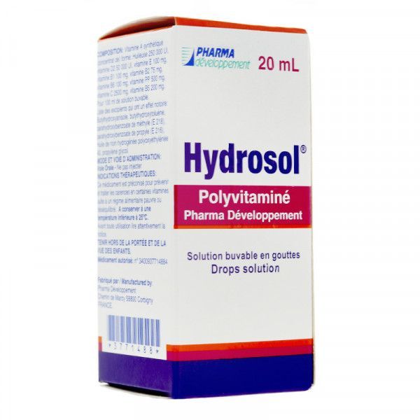 Hydrosol Polyvitamine Pharmadeveloppement Solution Buvable En Gouttes 1 Flacon(S) En Verre Brun De 20 Ml Avec Compte-Gouttes