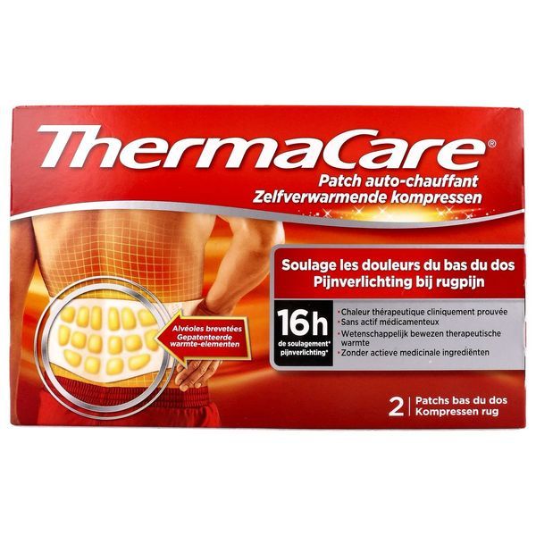 ThermaCare Patch Auto-Chauffant 16h Bas du Dos 2 Patchs