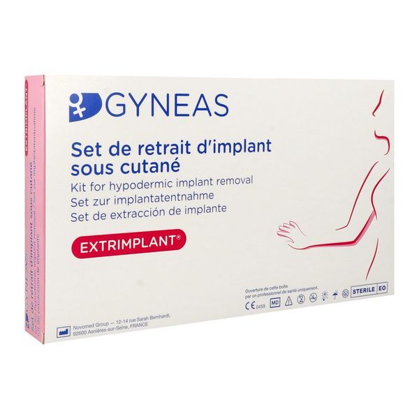 GYNEAS SET DE RETRAIT D'IMPLANT EXTRIMPLANT Set de retrait d'implant sous cutané, stérile, unité
