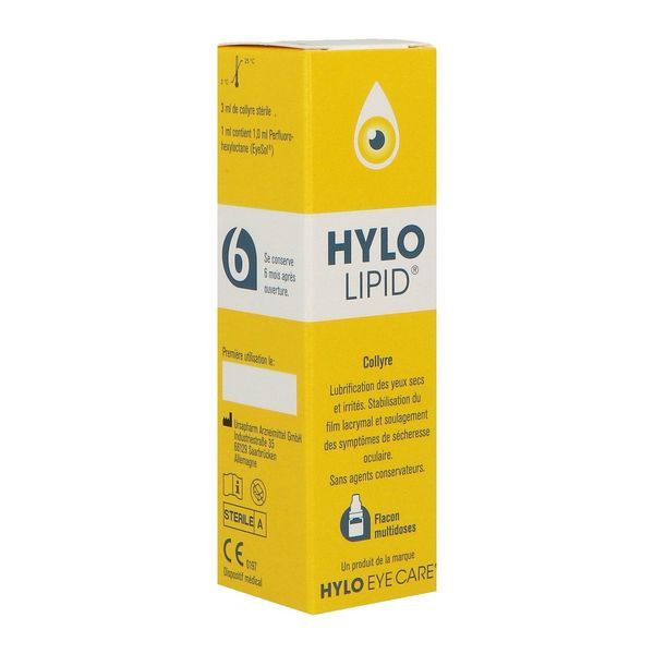 HYLO LIPID Solution ophtalmique lubrifiante pour instillation oculaire, fl 3 ml