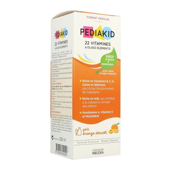 Pediakid Sirop Pediakid : 22 Vit Oligo / Abricot Orange - 250 ml