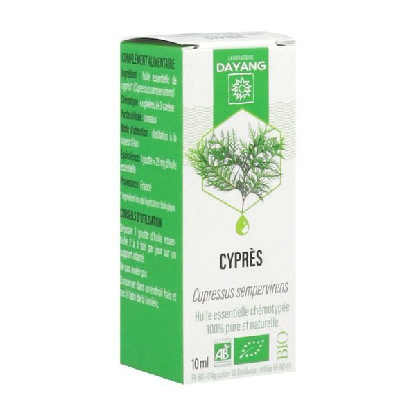 DAYANG HUILE ESSENTIELLE BIO Huile essentielle, complément alimentaire à base de cyprès HECT, fl 10 ml