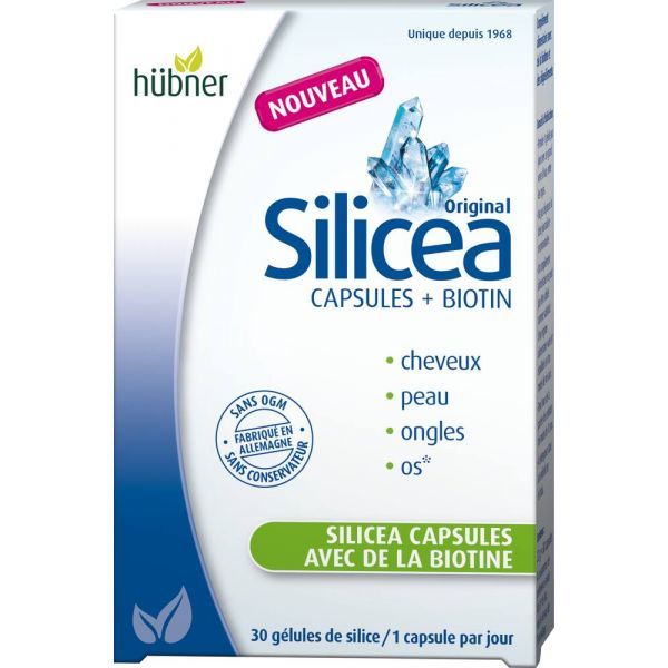 Hubner Silicea capsules de silice avec biotine - 30 capsules