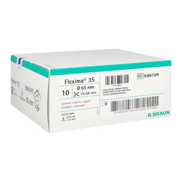 FLEXIMA 3S SUPPORT PLAN Support porte-poche plat, à découper, anneau 65 mm (ref. 936615FR), bt 10