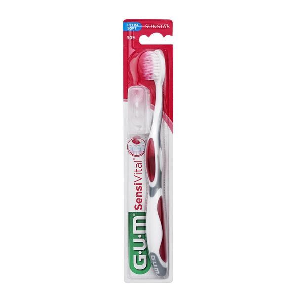 GUM SENSIVITAL BROSSE A DENTS Brosse à dents ultrasouple pour adulte, 4 rangs, unité