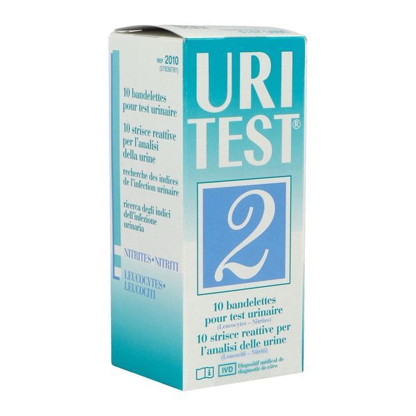 CLINISTIX URI 2 Autotest, bandelette réactive, 2 paramètres, bt 10