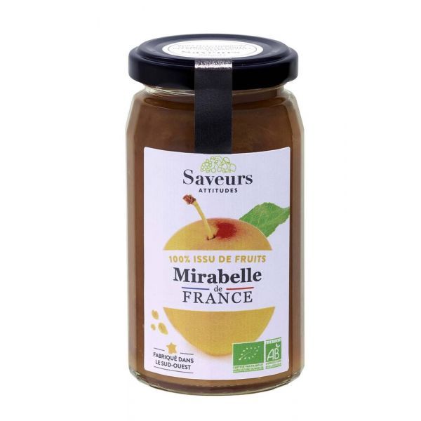 Saveurs & Fruits Préparation aux fruits 100% Mirabelle de France BIO - pot 240 g