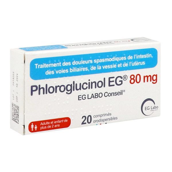PHLOROGLUCINOL EG Comprimé orodispersible 80 mg, boîte 20