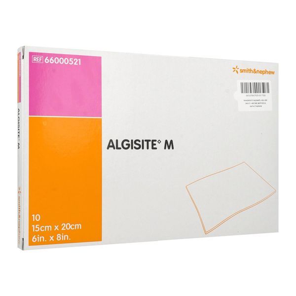 ALGISITE M Pansement d'alginate pour plaie exsudative, stérile, 15 cm x 20 cm, bt 10