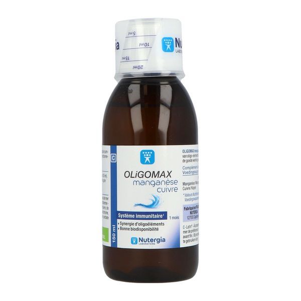 Nutergia - Oligomax Manganèse-Cuivre - flacon 150 ml