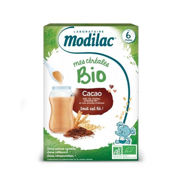 MODILAC CEREAL BIO CACAO 250GR