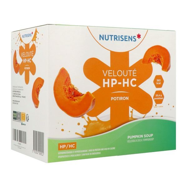 NUTRISENS VELOUTE HP HC Denrée alimentaire destinée à des fins médicales spéciales, potiron, sachet 4