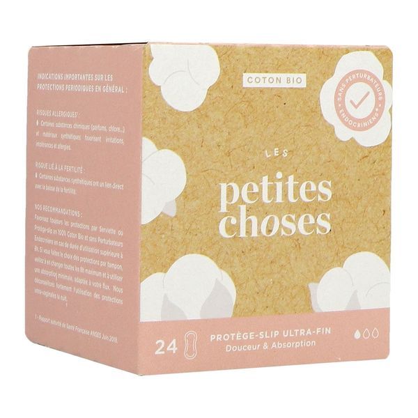 LES PETITES CHOSES PROTEGE - SLIP ULTRA - FIN Protège slip ultrafin, en coton bio, bt 24