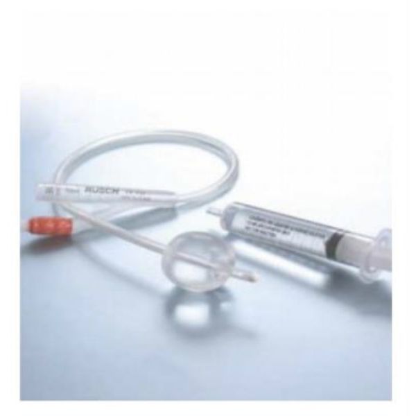 RUSCH BRILLANT PLUS AQUAFLATE Sonde vésicale Foley béquillée type tiemann, avec seringue préremplie, homme, CH 20 (ref. 850084-000200), unité
