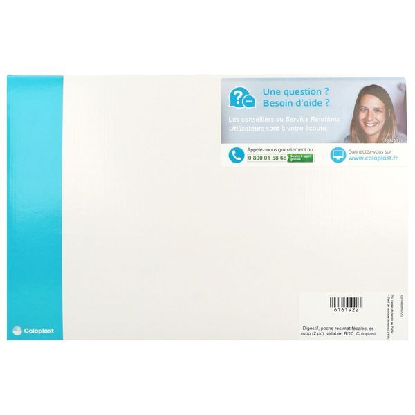 SENSURA MIO CLICK HAUT DEBIT POCHE STANDARD Poche vidable, système 2 pièces, haut débit, textile neutre opaque, diamètre 50 mm (ref. 186010), bt 10