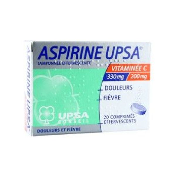 Aspirine Upsa Vitamine C Tamponnee Effervescente Comprime Effervescent Secable B/20