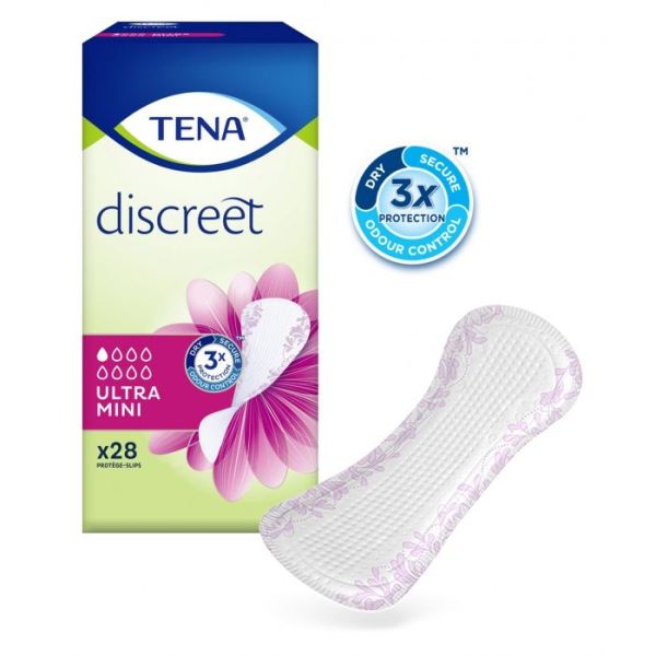 Tena Lady Discreet Ultra Mini Serviette Hygienique Sachet 28