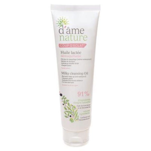 D'AME NATURE COUP D'ECLAT HUILE LACTEE DEMAQUILLANTE Huile lactée démaquillante, tube 150 ml