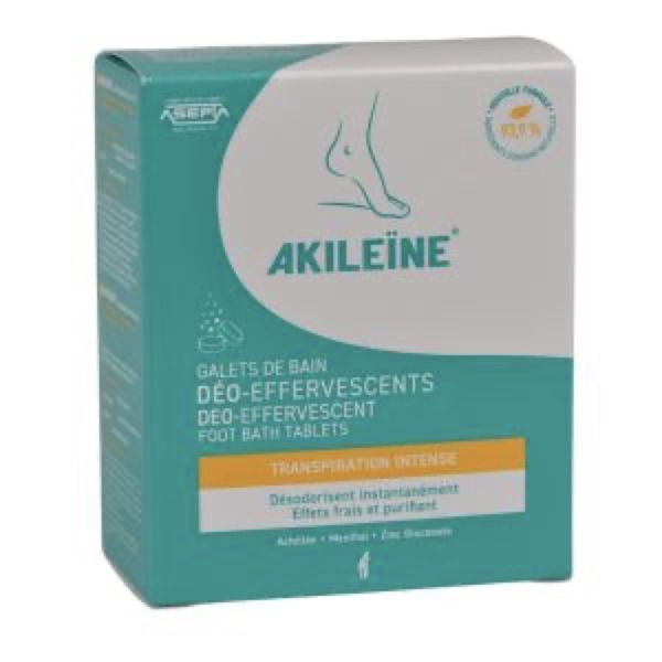 AKILEINE LIGNE VERTE GALETS DE BAIN DEO EFFERVESCENT Galet de bain déo effervescent, bt 6