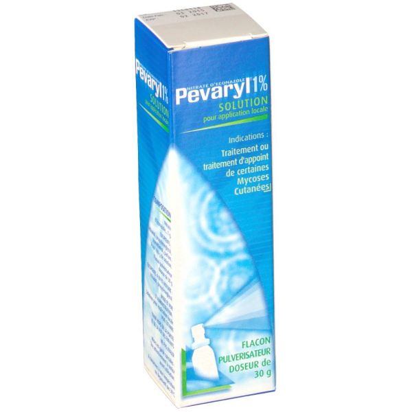 Pevaryl 1 % (Nitrate D'Econazole) Solution Pour Application Locale 30 G En Flacon Pulverisateur Avec Pompe Doseuse