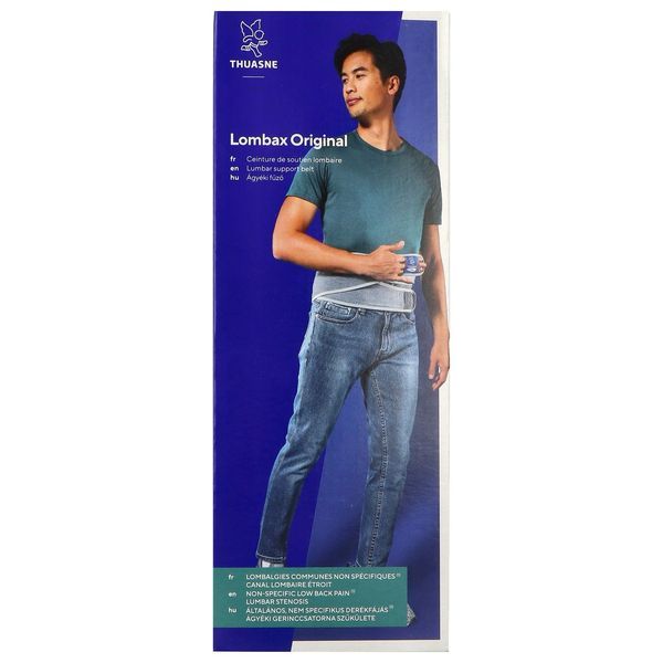 LOMBAX ORIGINAL Ceinture de soutien lombaire autoagrippante, hauteur 26 cm, taille 2, unité