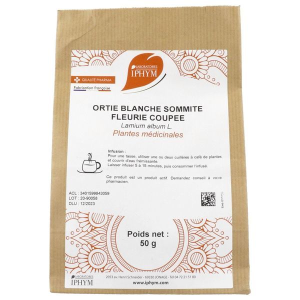 ORTIE BLANCHE PLANTE IPHYM Ortie blanche plante, vrac, sac 50 g