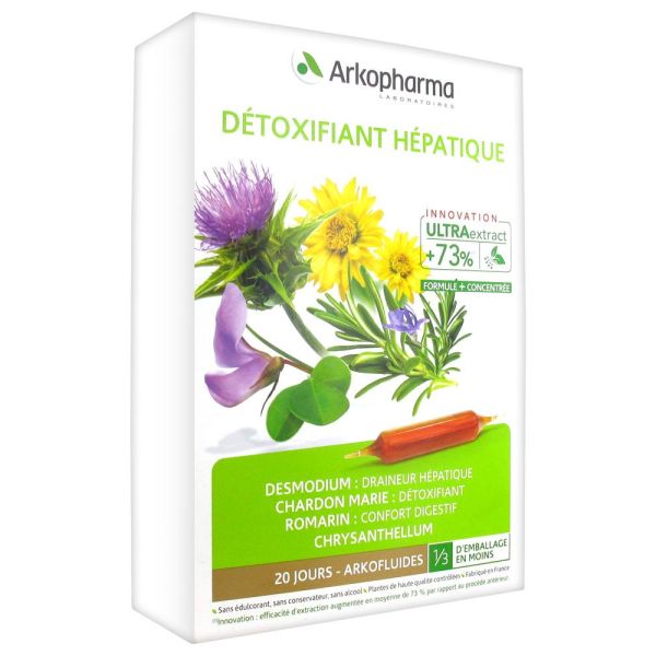 Arkofluides Detoxifiant Hepatique Liquide Amp 10 Ml 20