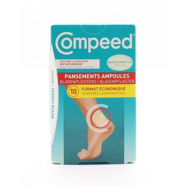 Compeed Pansements Ampoules Extrême Médium Format Économique 10