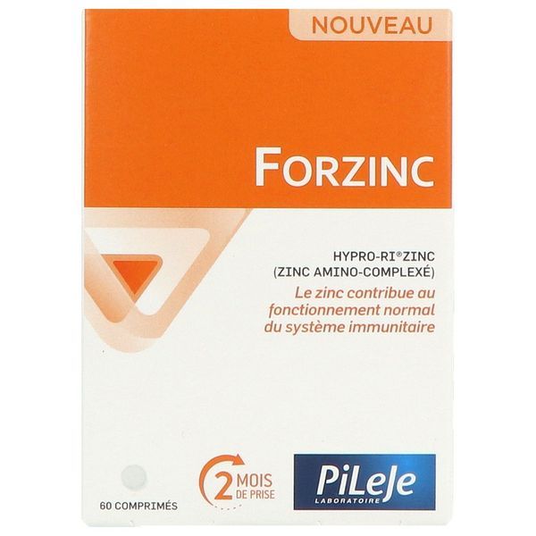 FORZINC Comprimé, complément alimentaire à base de zinc, bt 60