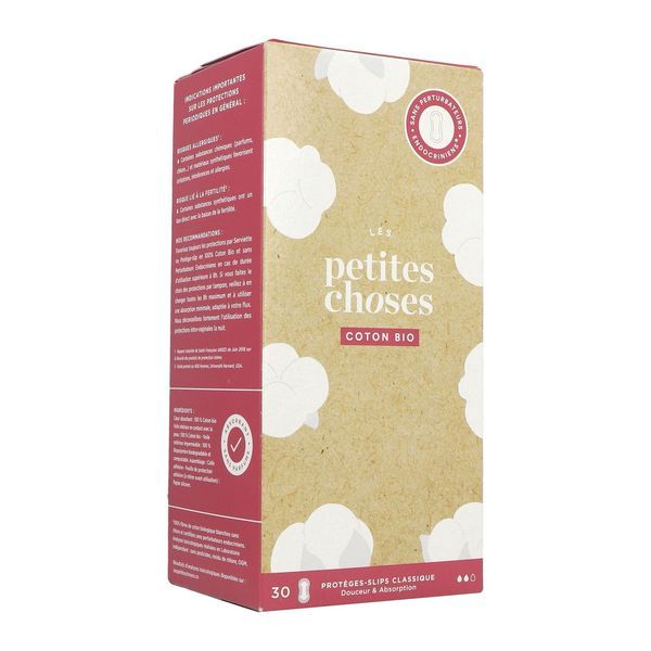 LES PETITES CHOSES PROTEGE - SLIP CLASSIQUE Protège slip en coton bio, bt 30