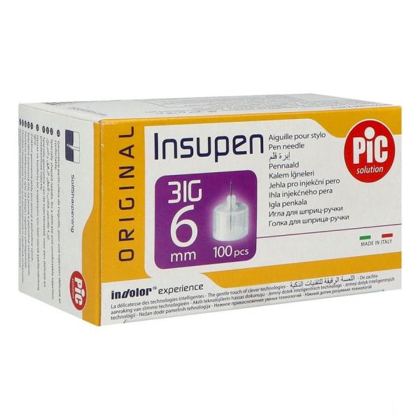 Insupen Original Aiguille Sterile Pour Stylo Injecteur G31*6Mm 100