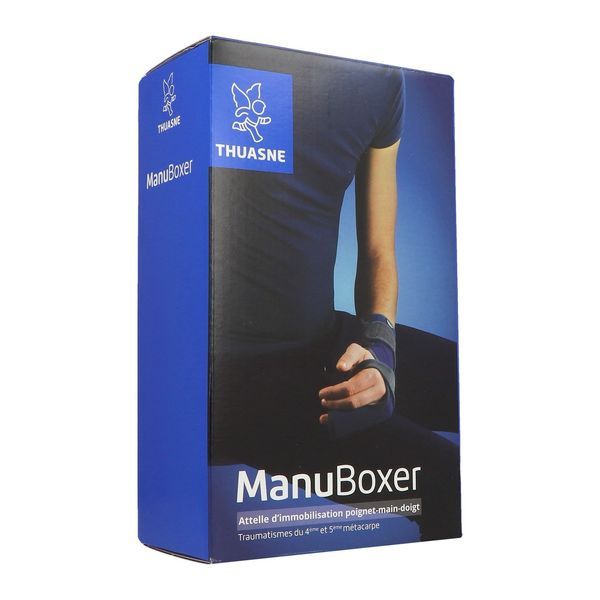 MANU BOXER Attelle de poignet main doigt d'immobilisation, à ouverture totale, gauche, taille 2 (ref. 24310120109502), unité