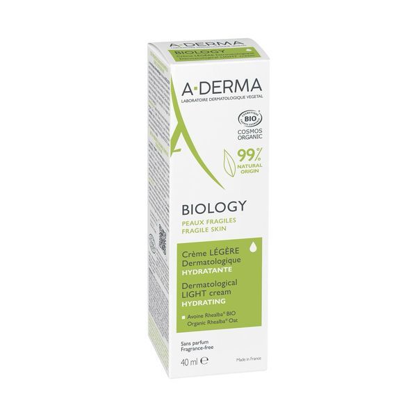 BIOLOGY CREME LEGERE DERMATOLOGIQUE HYDRATANTE Crème légère à l'avoine rhéalba bio, tube 40 ml