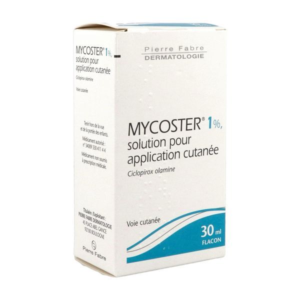 MYCOSTER Solution pour application cutanée 1 %, boîte 1 flacon 30 ml