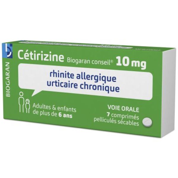 Cetirizine Biogaran Conseil 10 Mg Comprime Pellicule Secable B/7