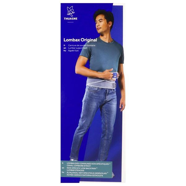 LOMBAX ORIGINAL Ceinture de soutien lombaire autoagrippante, hauteur 26 cm, taille 3, unité