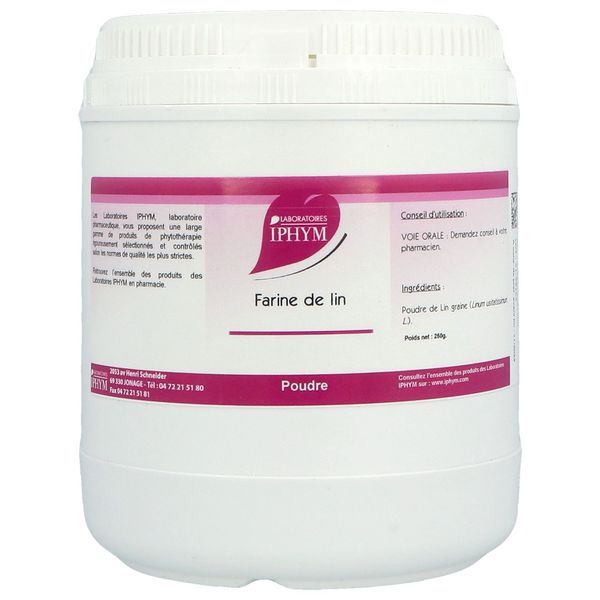 FARINE DE LIN IPHYM Farine de lin, bt 250 g