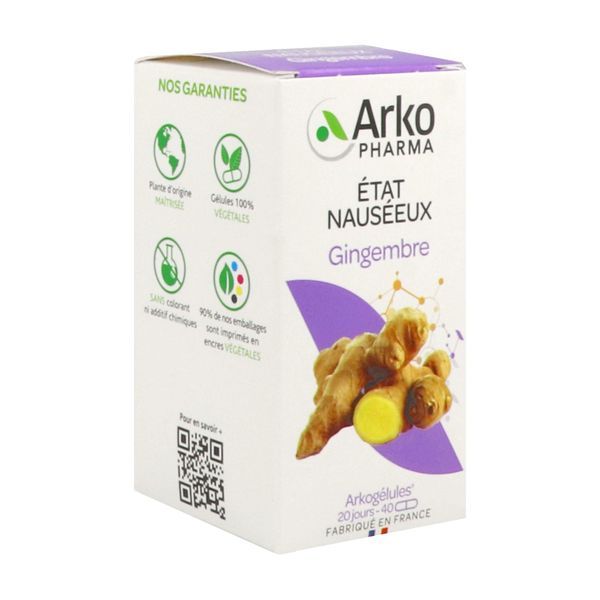 ARKOGELULES GINGEMBRE Gélule, complément alimentaire à base de gingembre, bt 40