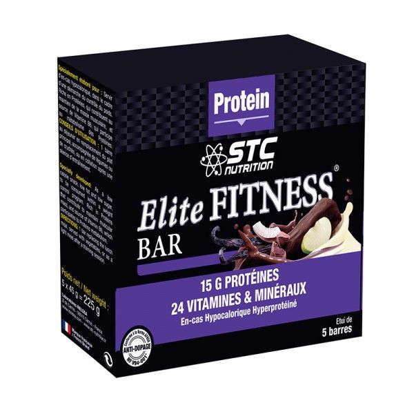 STC Nutrition - Elite Fitness Bar Vanille - étui de 5 barres de 45 g