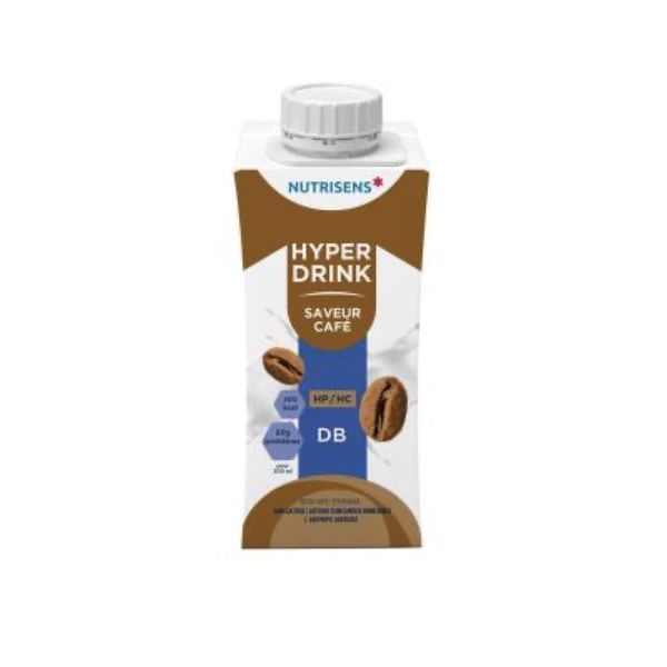 NUTRISENS HYPERDRINK DB HP HC Denrée alimentaire destinée à des fins médicales spéciales, café, 200 ml x 4