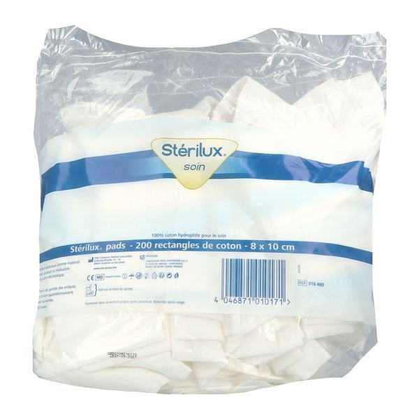 Sterilux Pads Coton 10X8 *200