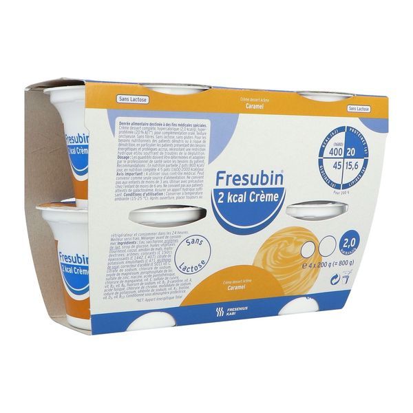 FRESUBIN 2 KCAL CREME Denrée alimentaire destinée à des fins médicales spéciales, caramel, 200 g x 4