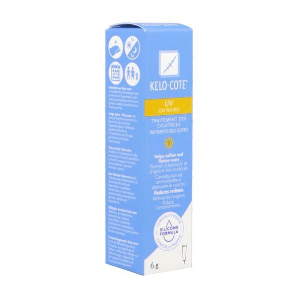 KELO - COTE UV TRAITEMENT DES CICATRICES SPF 30 Gel de silicone pour traitement des cicatrices, SPF 30, tube 6 g