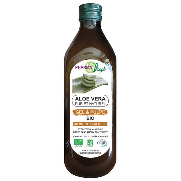 Pharmaphyt Aloe Vera 100% Pulpe et Jus Miel Eucalyptus BIO - 500 ml