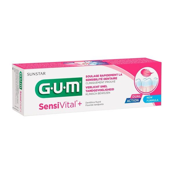 GUM SENSIVITAL+ DENTIFRICE Dentifrice fluoré, tube 75 ml