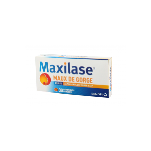 Maxilase Maux De Gorge Alpha-Amylase 3000 U. Ceip Comprime Enrobe B/30