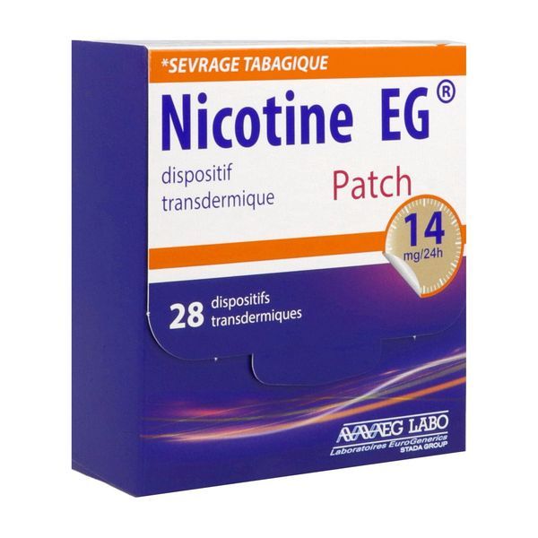 Nicotine Eg 14 Mg/24 H Dispositif Transdermique Dispositif Transdermique En Sachet (Papier/Aluminium/Polyamide/Polyacrylonitrile) B/28