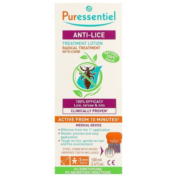 PURESSENTIEL LOTION ANTIPOUX Lotion antipoux avec peigne, fl 100 ml