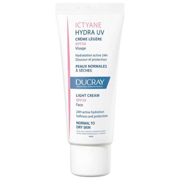 Ducray Ictyane Hydra Uv Creme Legere Spf30 Peaux Normales A Seches 40Ml