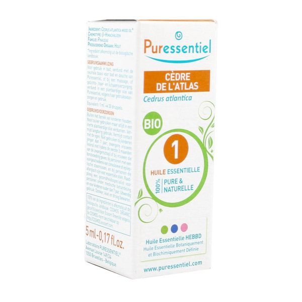 PURESSENTIEL HUILE ESSENTIELLE BIO Huile essentielle de cèdre de l'Atlas HEBBD, fl 5 ml